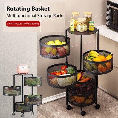 5 Tier Round Kitchen Storage Rack (P01380)