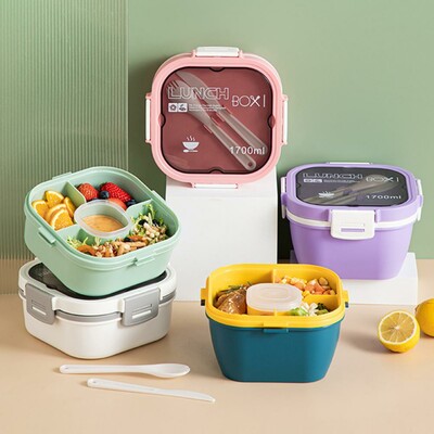 Portable Double Layer Lunch Box (1700ml) (P02416)