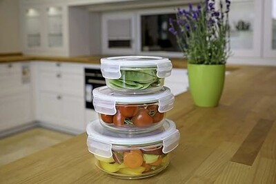 3 Pcs Round Shape Storage Container (P02472)