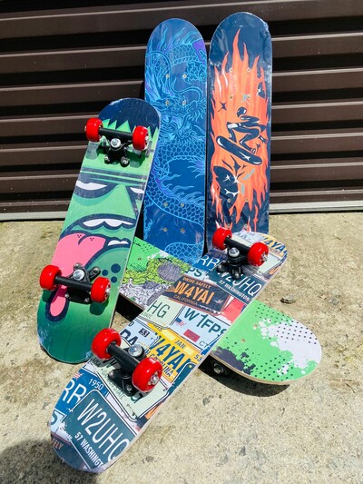 Double Wrapped 4 Wheel Skate Board #