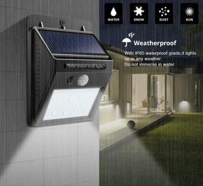 112 LED Solar Motion Sensor Wall Light #